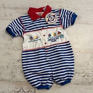Jordache Baby Vintage Romper Sailboats NOS size 24M